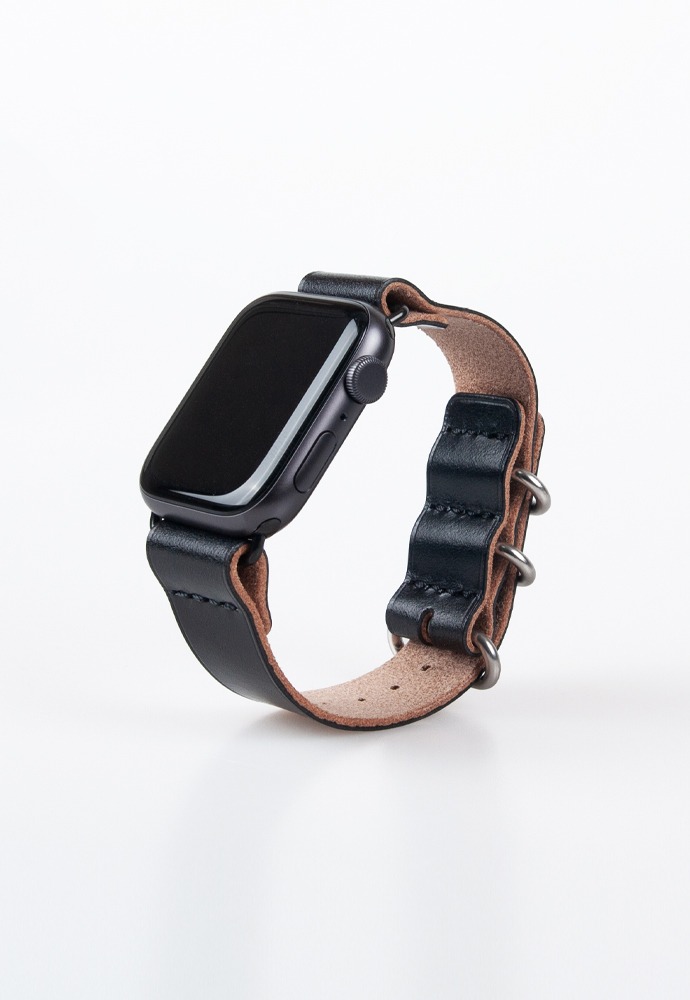 Apple Watch Starp Bridle Leather (Man)_ Black